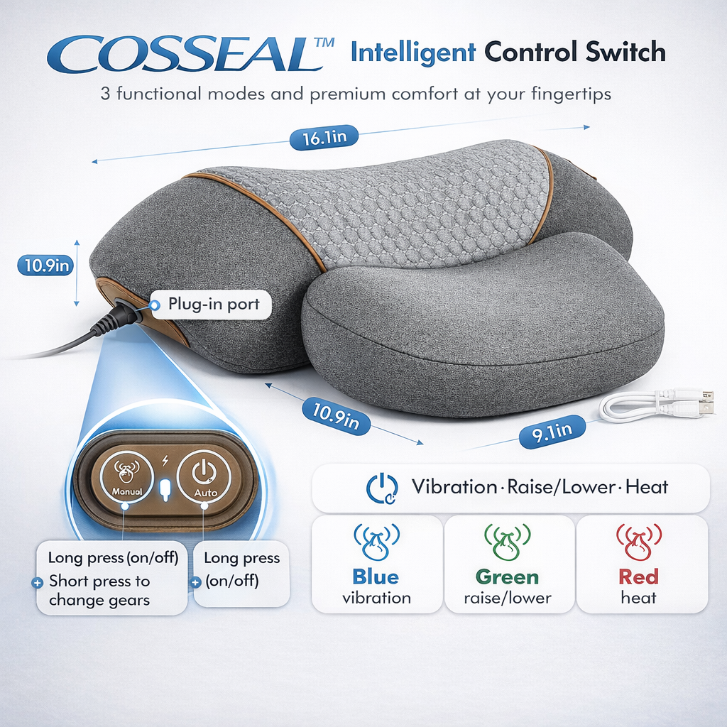 3-in-1 neck pillow massager
